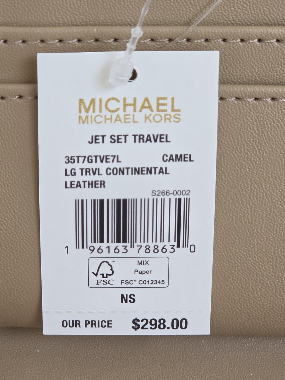 Michael Kors Jet Set Continental Tan Wristlet - Picture 5 of 6